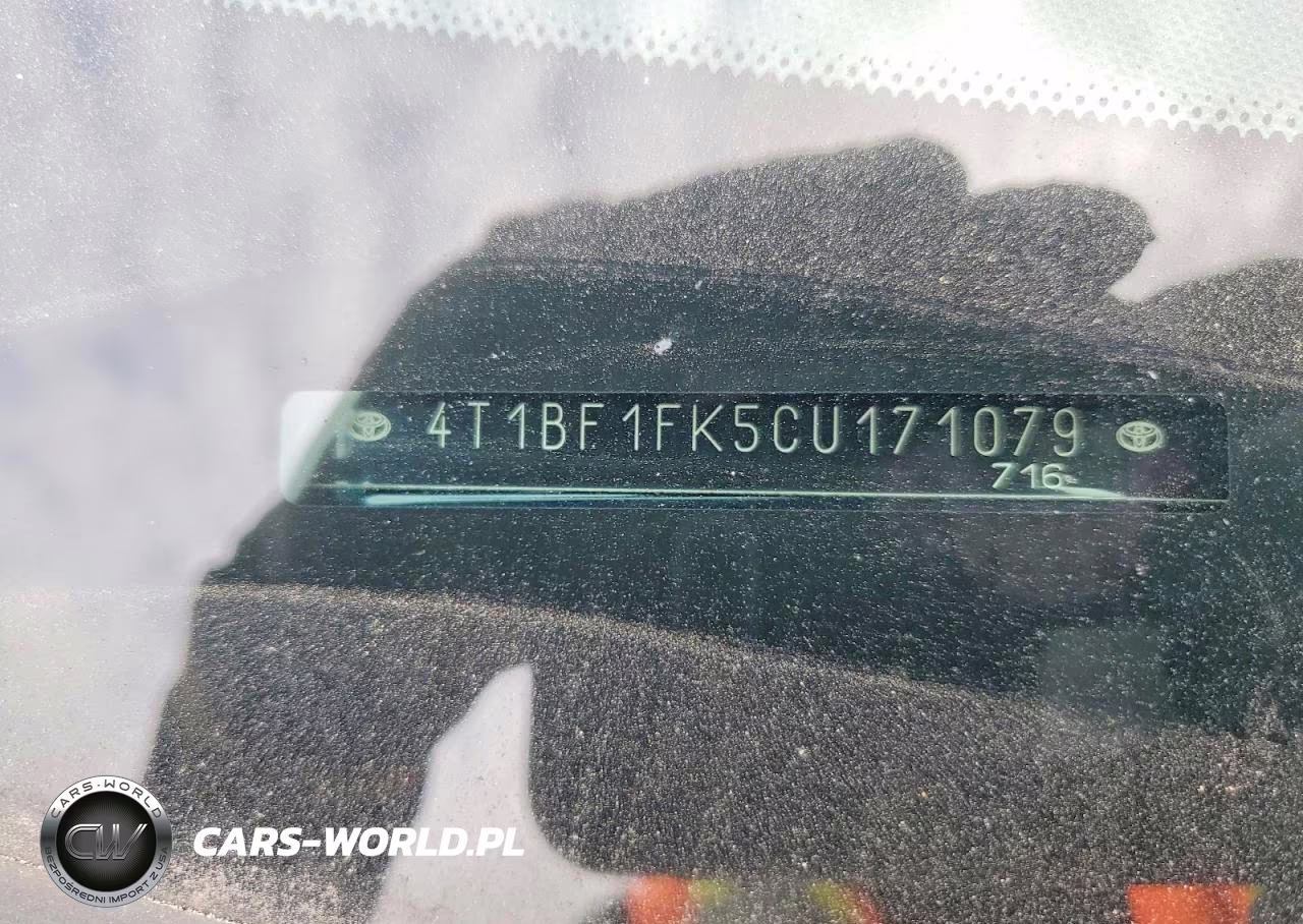 2012 Toyota Camry Xle VIN:4T1BF1FK5CU171079 - 12