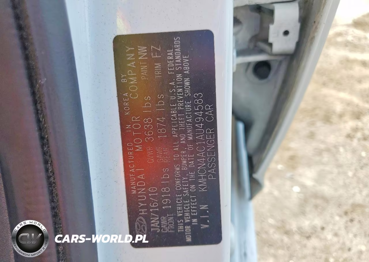 2010 Hyundai Accent Gls VIN:KMHCN4AC1AU494583 - 12