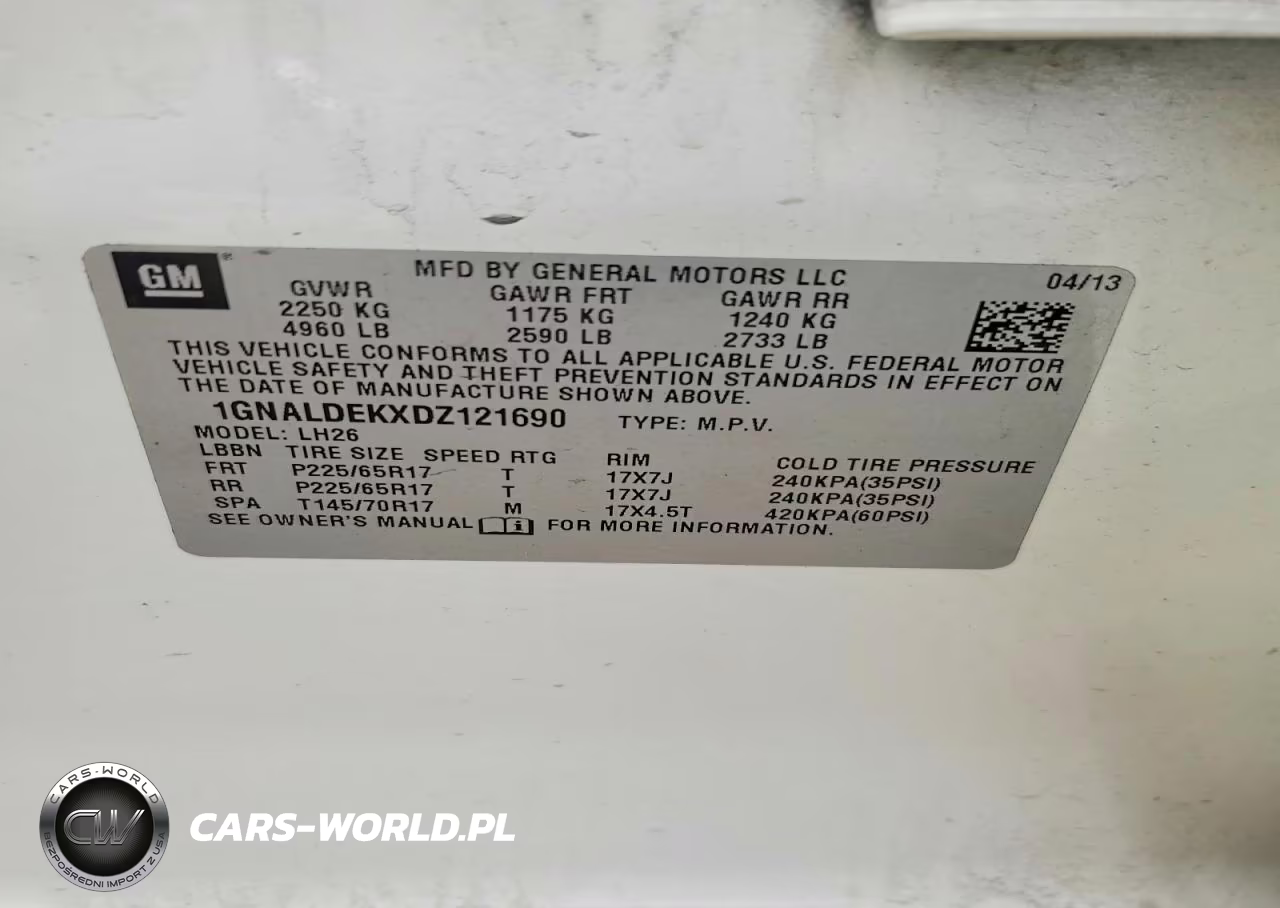 2013 Chevrolet Equinox Lt VIN:1GNALDEKXDZ121690 - 13