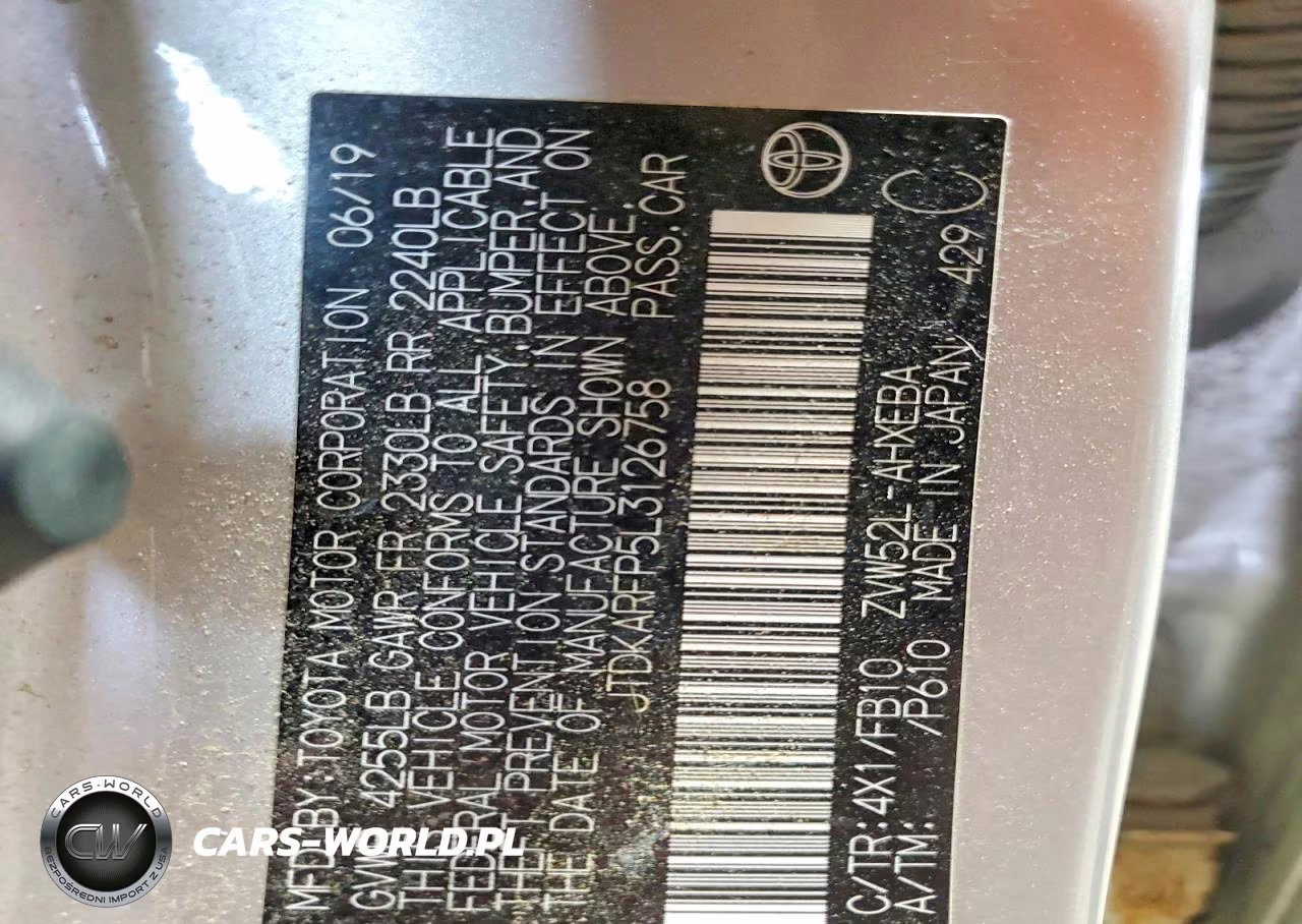 2020 Toyota Prius Prime Le VIN:JTDKARFP5L3126758 - 12