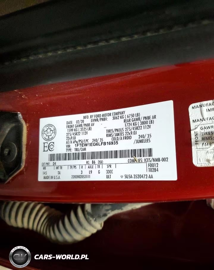 2020 Ford F150 Supercrew VIN:1FTEW1EG6LFB16935 - 13