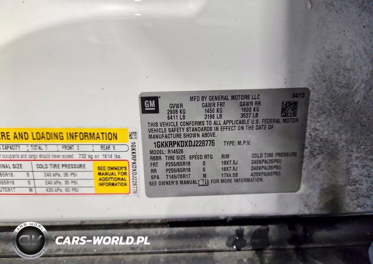 2013 GMC Acadia Sle VIN:1GKKRPKDXDJ228776 - 12