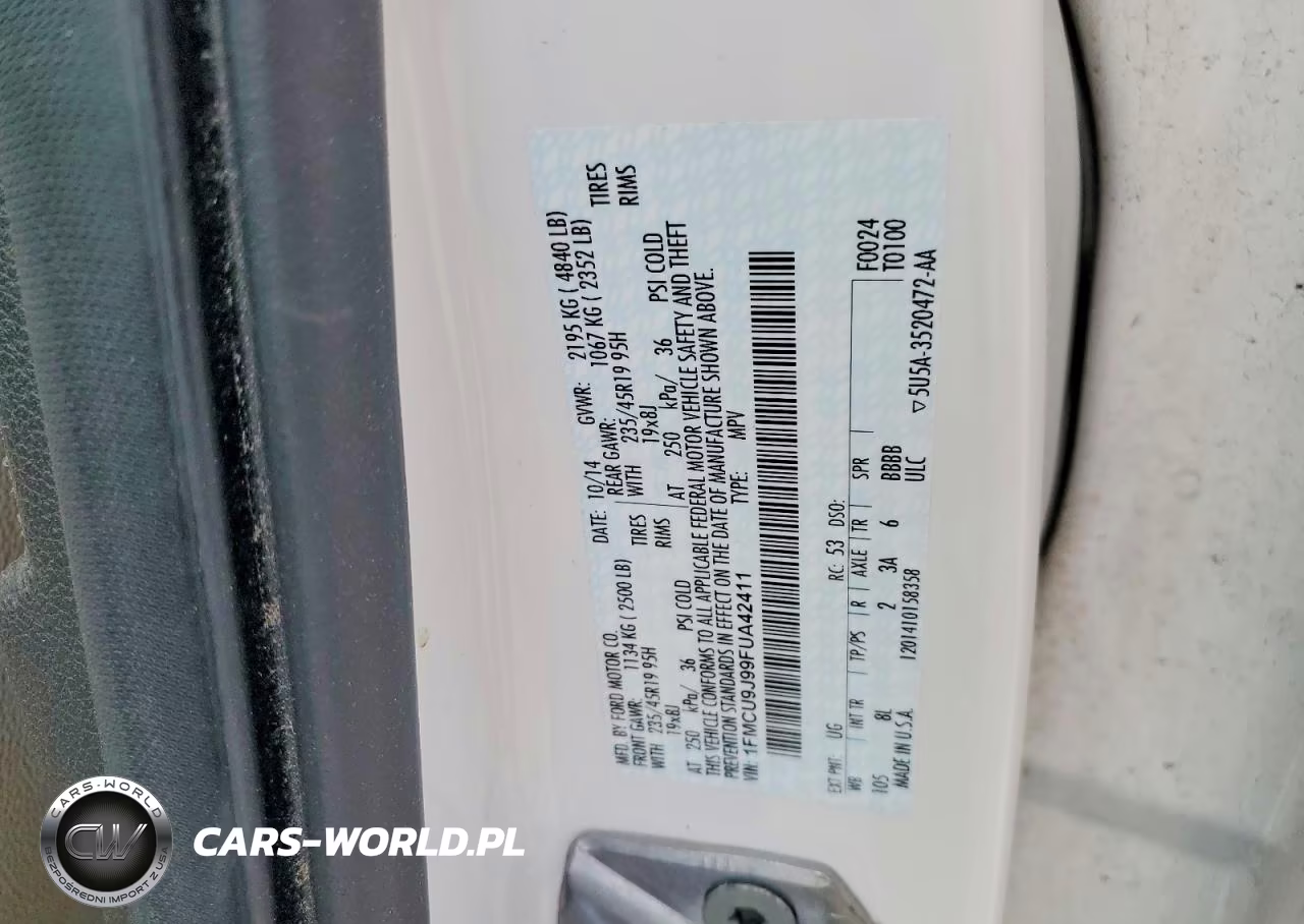 2015 Ford Escape Titanium VIN:1FMCU9J99FUA42411 - 12