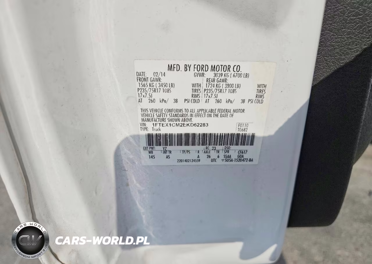 2014 Ford F150 Super Cab VIN:1FTEX1CM2EKD62283 - 12