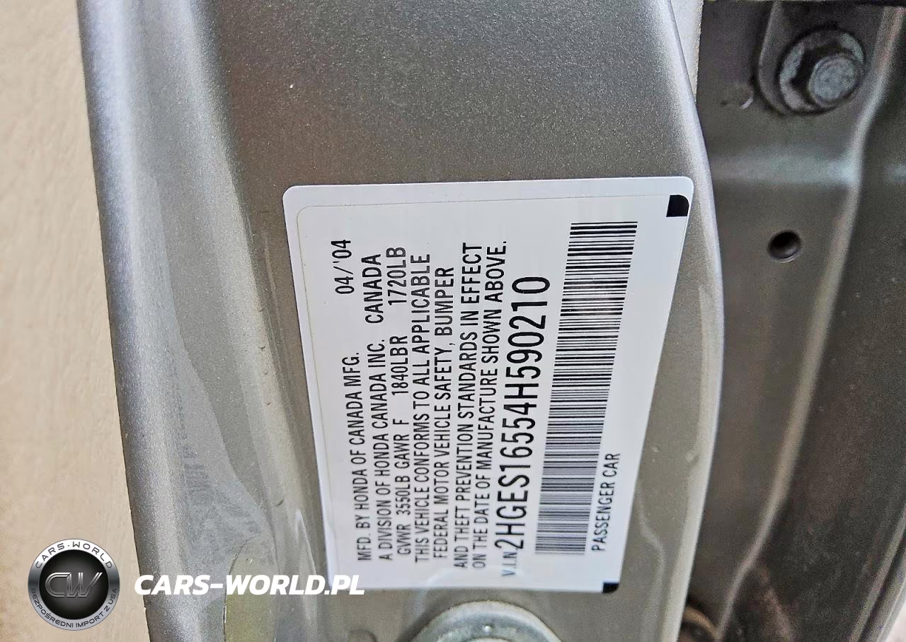 2004 Honda Civic Lx VIN:2HGES16554H590210 - 12