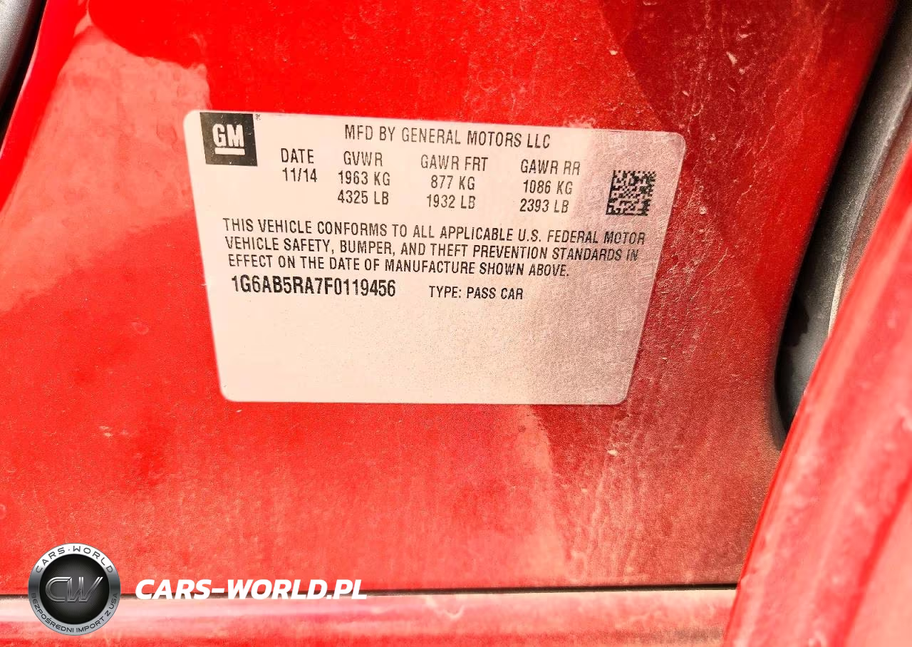 2015 Cadillac Ats Luxury VIN:1G6AB5RA7F0119456 - 13