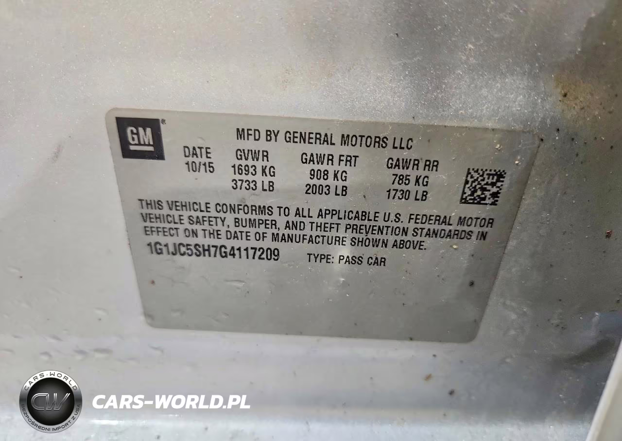 2016 Chevrolet Sonic Lt VIN:1G1JC5SH7G4117209 - 12