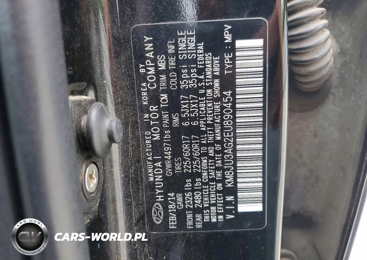 2014 Hyundai Tucson Se VIN:KM8JU3AG2EU890454 - 13