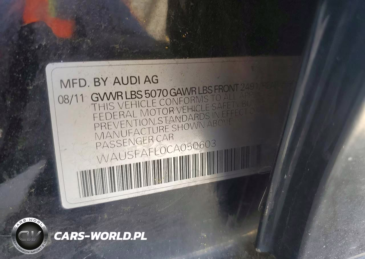 2012 Audi A4 Premium VIN:WAUSFAFL0CA050603 - 12