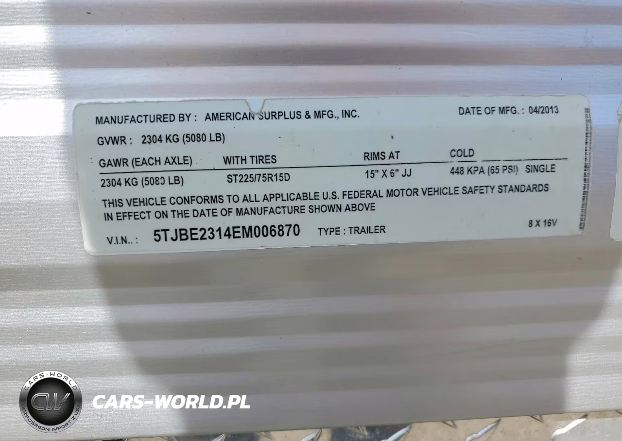 2014 American Surplus Camper VIN:5TJBE2314EM006870 - 10