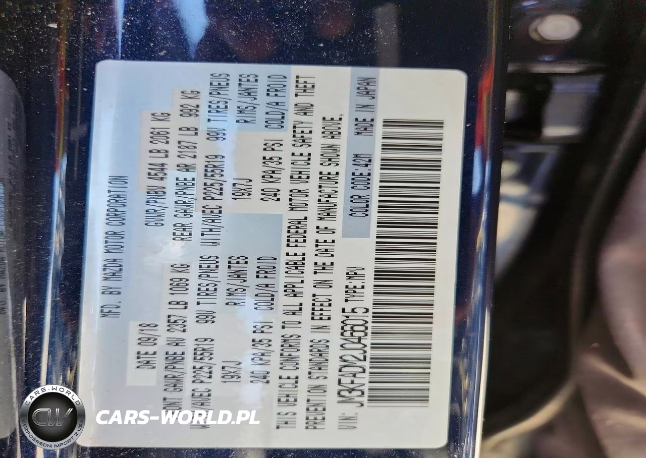 2018 Mazda Cx-5 Grand Touring VIN:JM3KFADM2J0466015 - 14