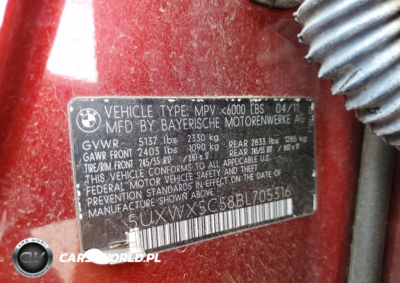 2011 BMW X3 xDrive28I VIN:5UXWX5C58BL705316 - 13