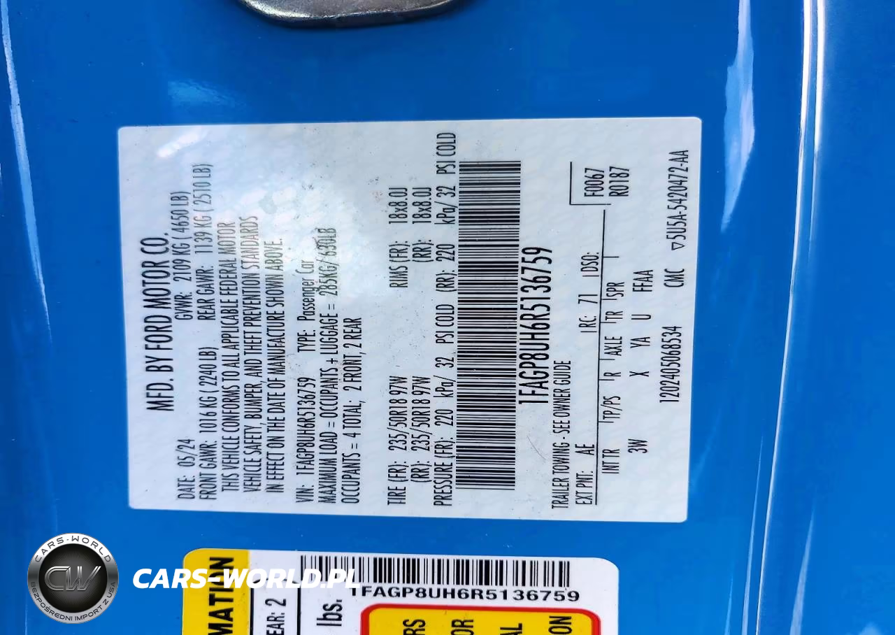 2024 Ford Mustang VIN:1FAGP8UH6R5136759 - 13