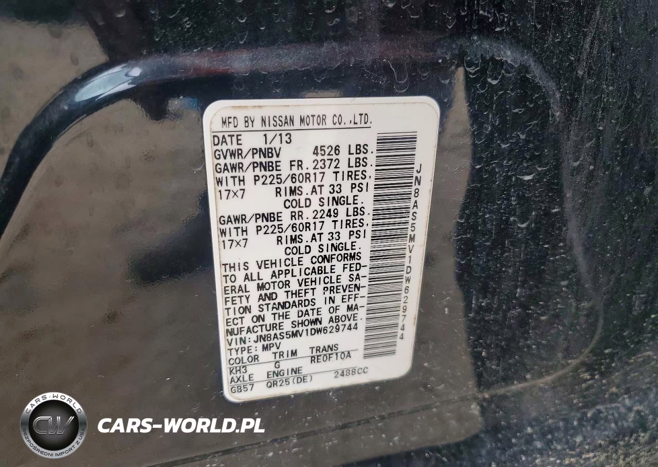 2013 Nissan Rogue S VIN:JN8AS5MV1DW629744 - 14