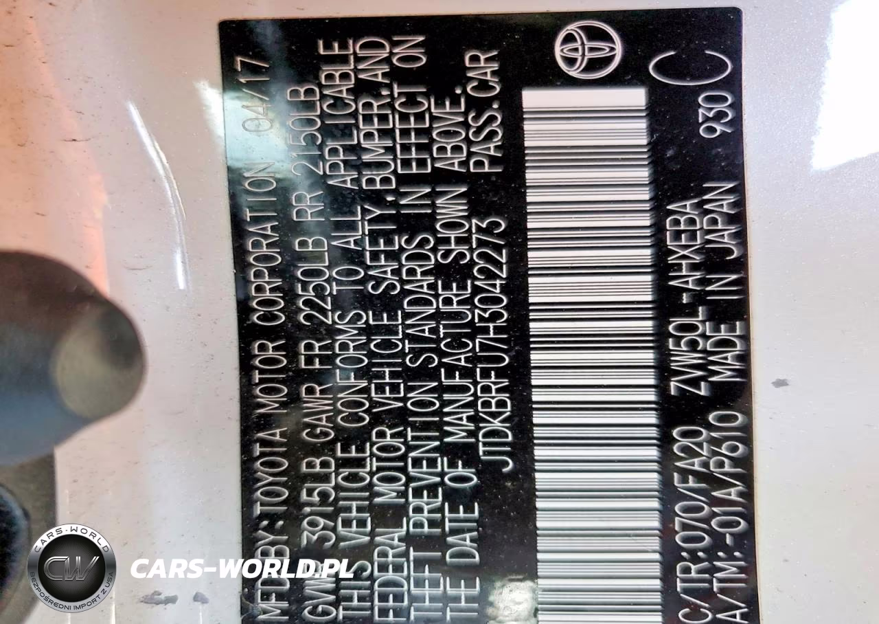 2017 Toyota Prius Two VIN:JTDKBRFU7H3042273 - 12