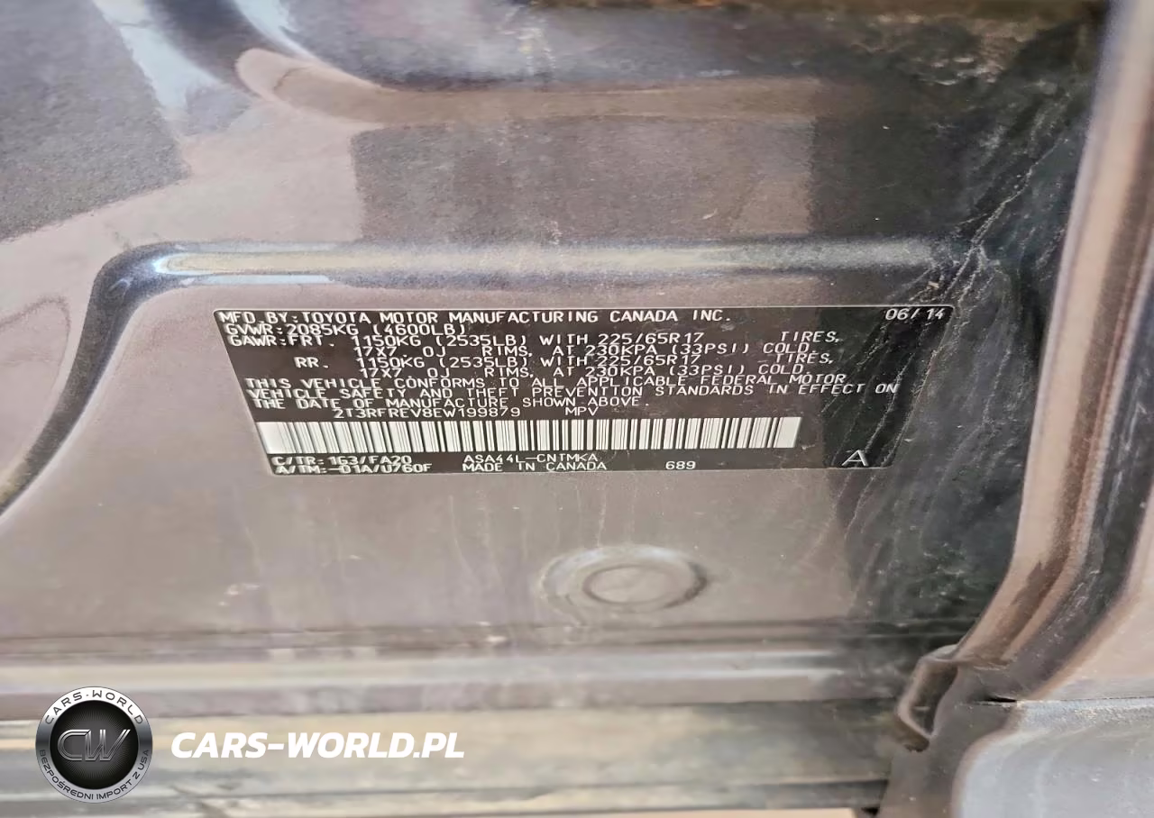 2014 Toyota Rav4 Xle VIN:2T3RFREV8EW199879 - 13