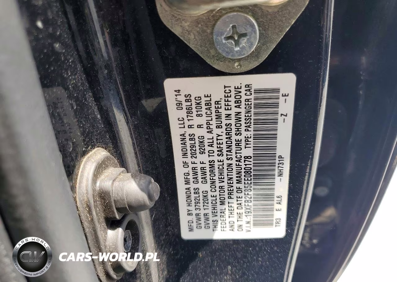 2014 Honda Civic Ex VIN:19XFB2F85EE080178 - 13