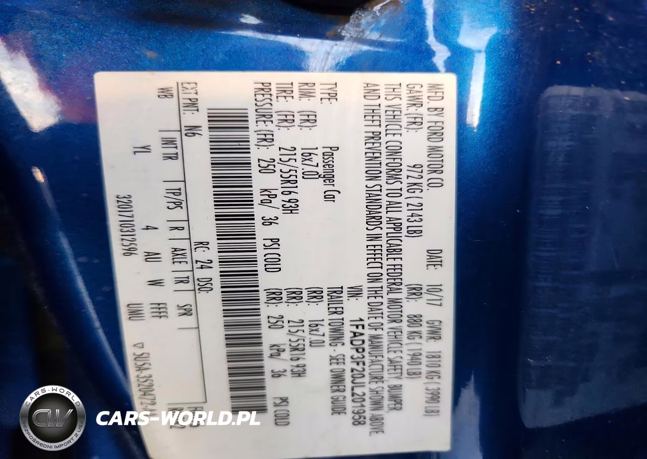 2018 Ford Focus Se VIN:1FADP3F20JL201958 - 12