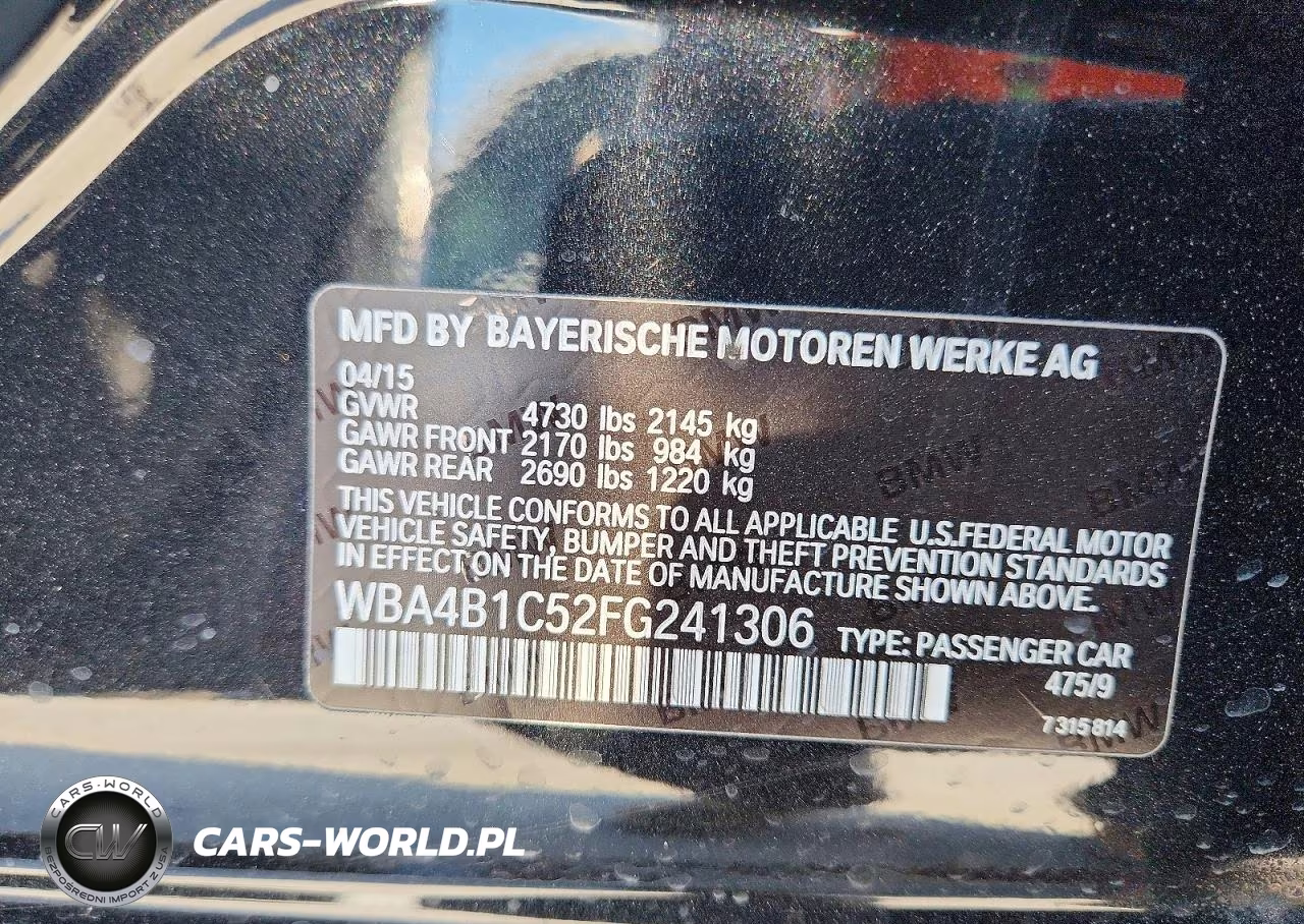 2015 BMW 435 I Gran Coupe VIN:WBA4B1C52FG241306 - 12