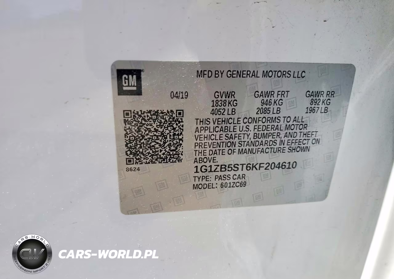 2019 Chevrolet Malibu Ls VIN:1G1ZB5ST6KF204610 - 12