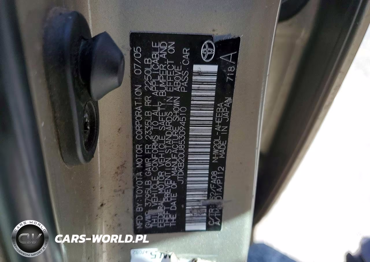 2005 Toyota Prius Base VIN:JTDKB20U853094510 - 13