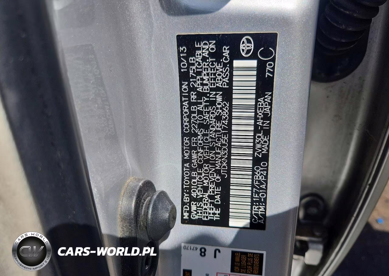 2014 Toyota Prius Three VIN:JTDKN3DU5E1743862 - 12
