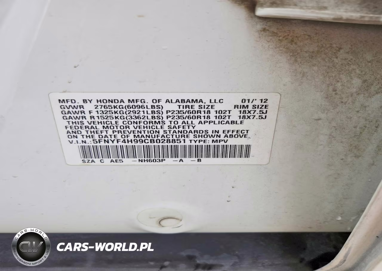 2012 Honda Pilot Touring VIN:5FNYF4H99CB028851 - 13