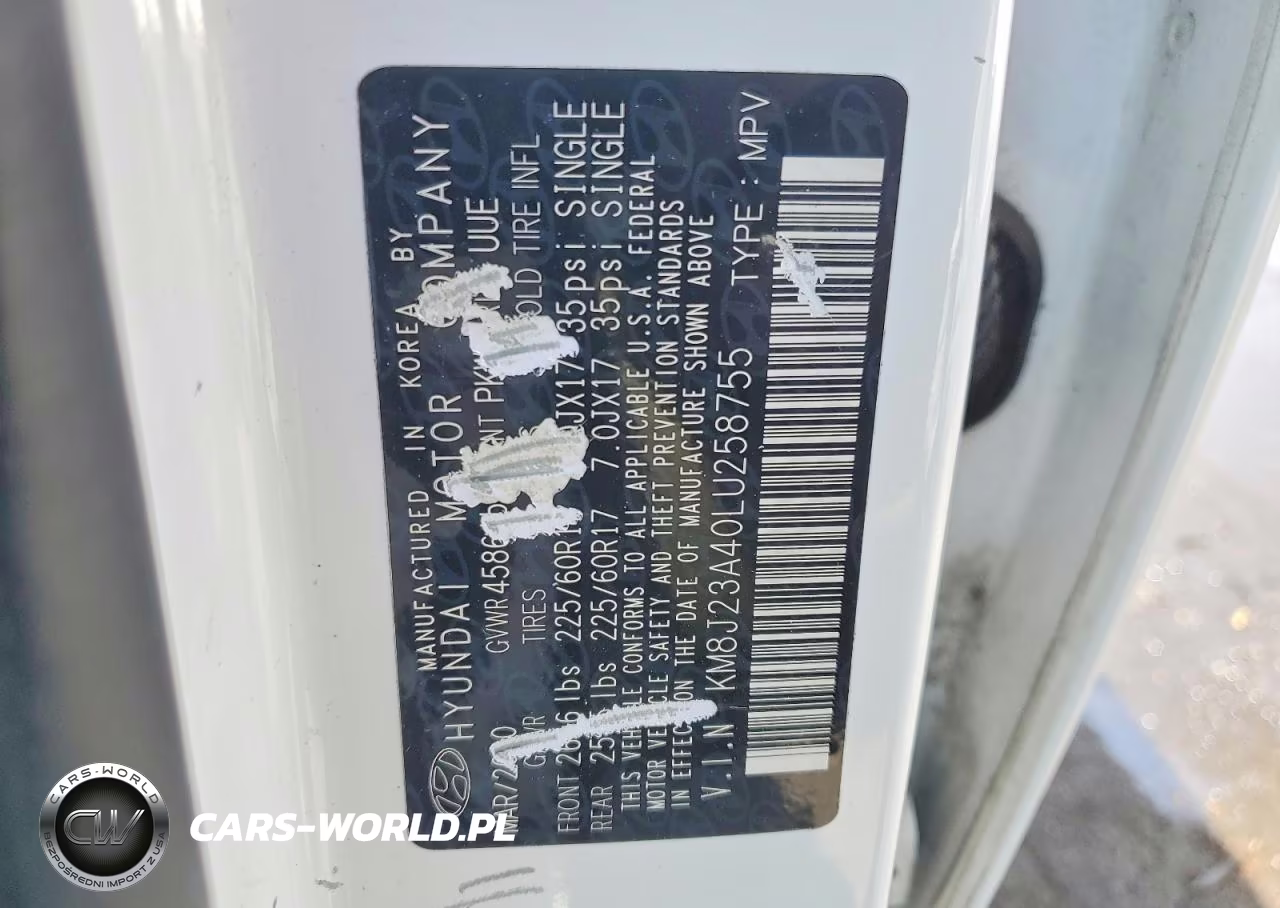 2020 Hyundai Tucson Se VIN:KM8J23A40LU258755 - 13