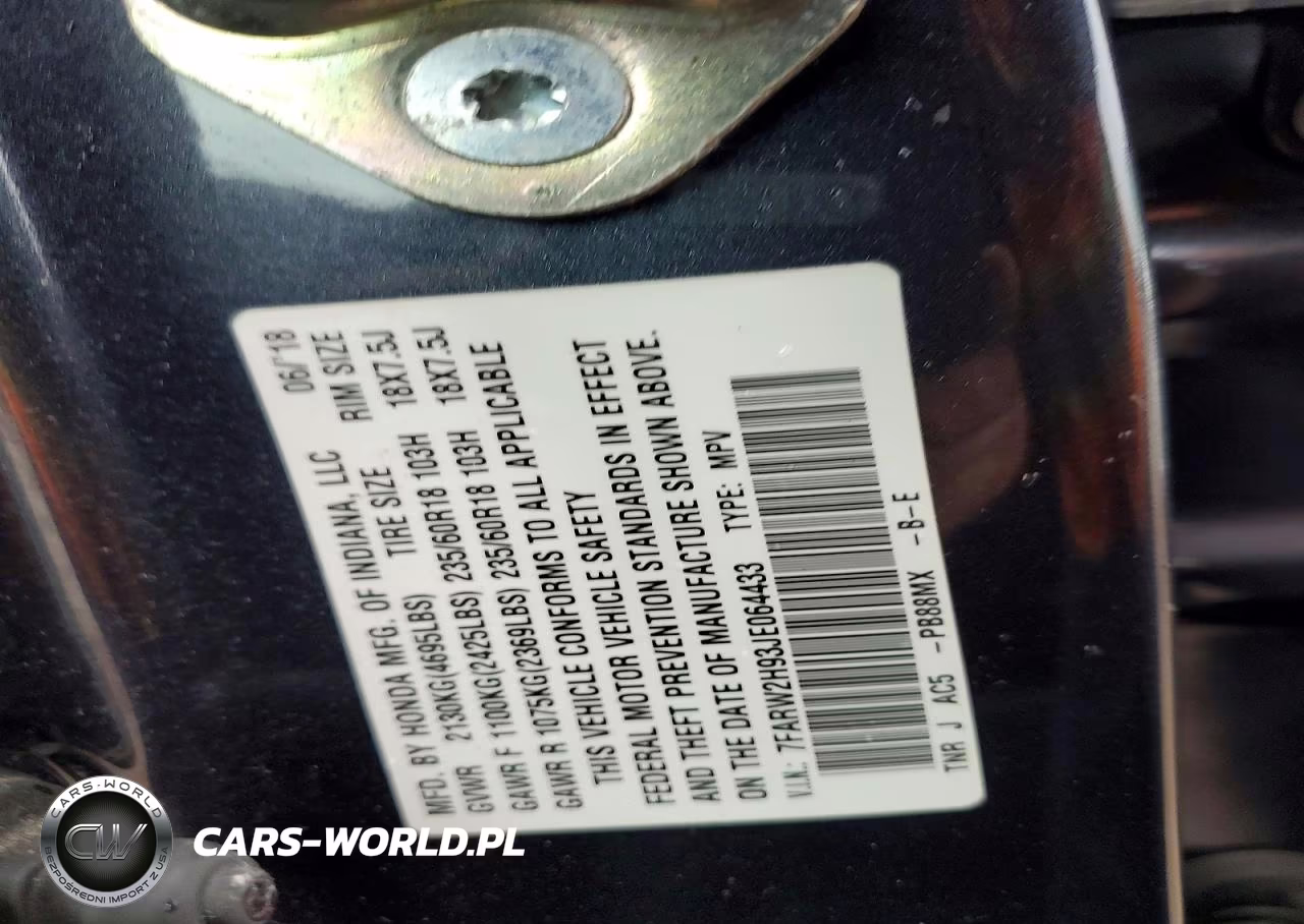 2018 Honda Cr-V Touring VIN:7FARW2H93JE064433 - 12