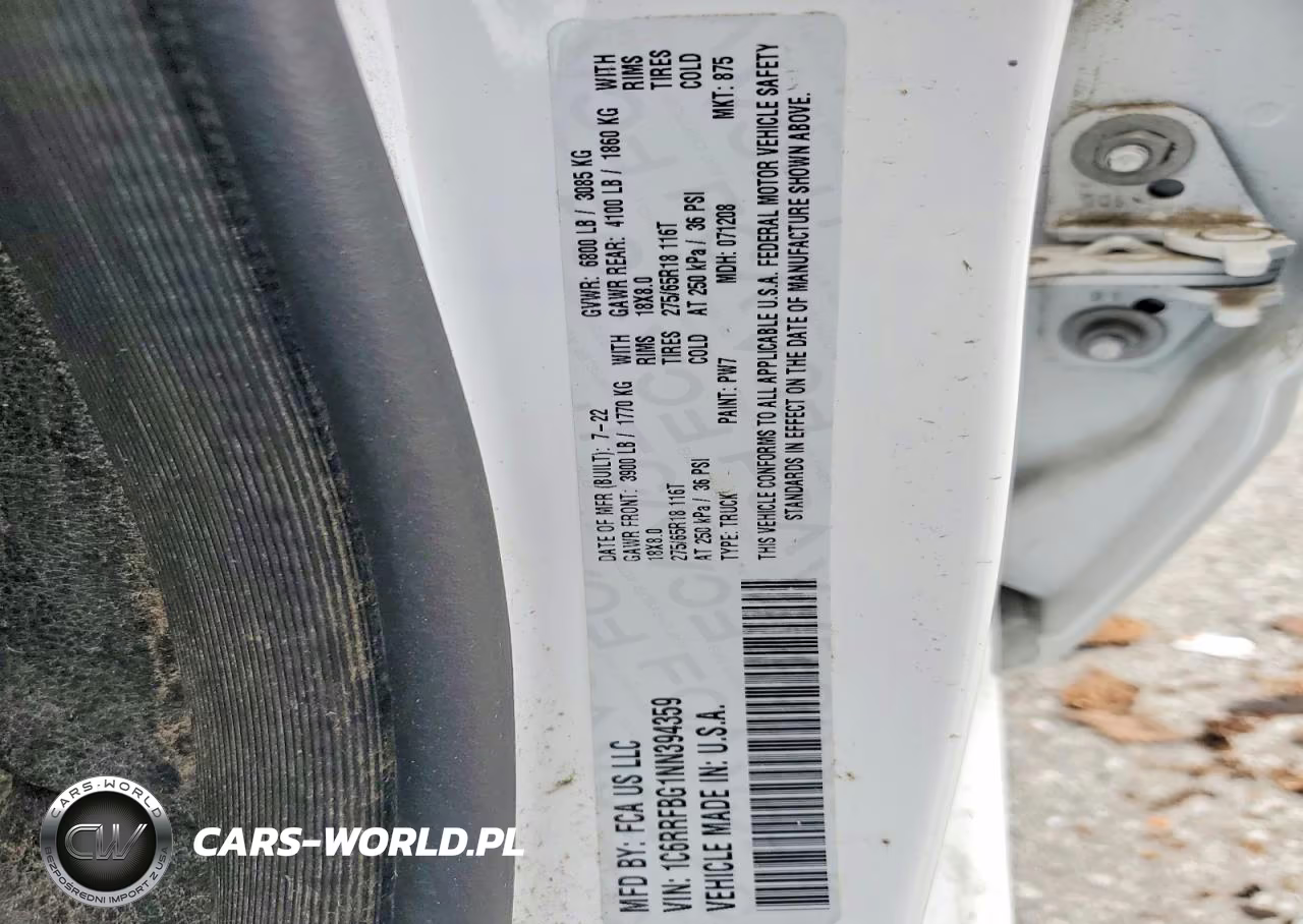 2022 Ram 1500 Big Horn VIN:1C6RRFBG1NN394359 - 12