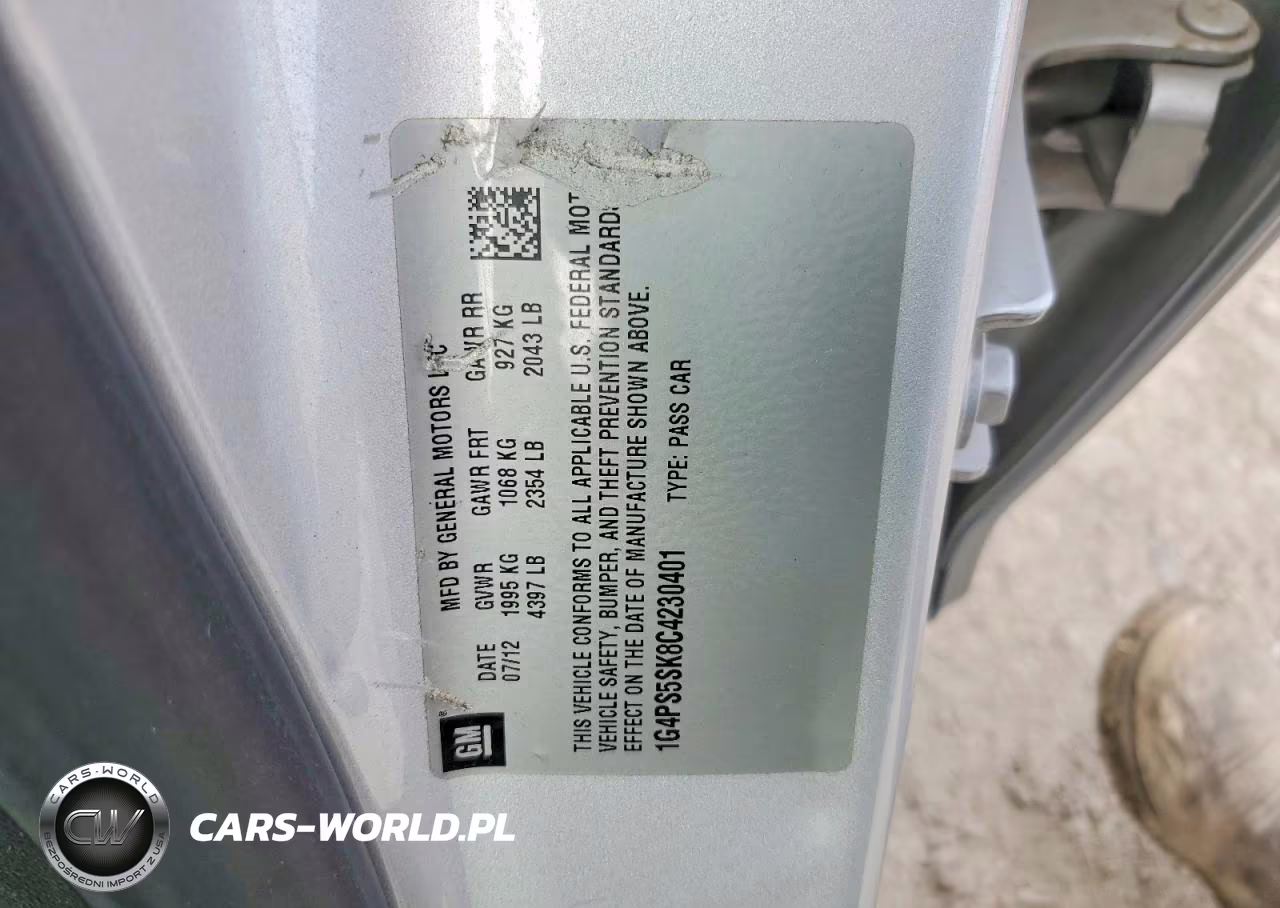 2012 Buick Verano VIN:1G4PS5SK8C4230401 - 12