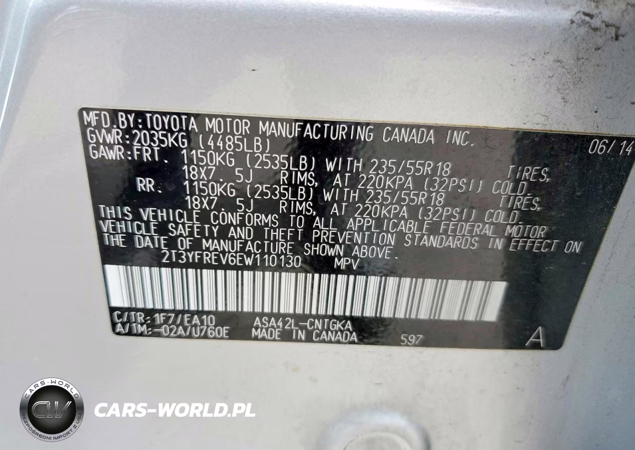 2014 Toyota Rav4 Limited VIN:2T3YFREV6EW110130 - 13