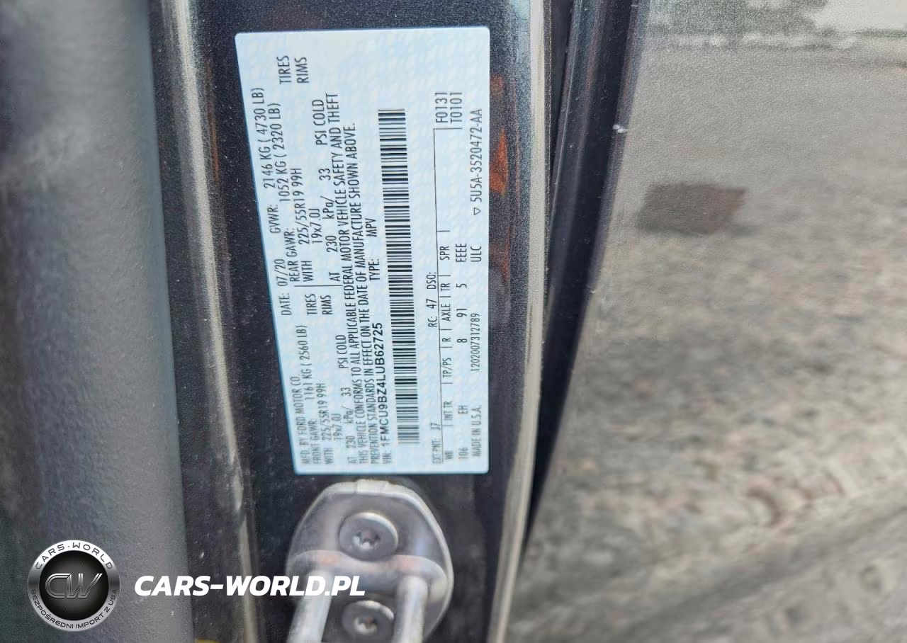 2020 Ford Escape Se Sport VIN:1FMCU9BZ4LUB62725 - 12