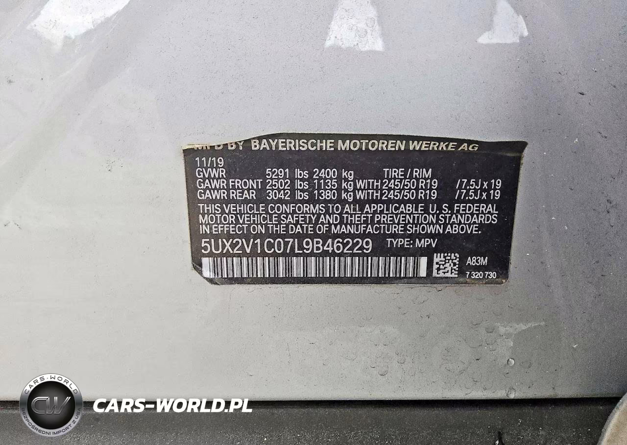 2020 BMW X4 xDrive30I VIN:5UX2V1C07L9B46229 - 13