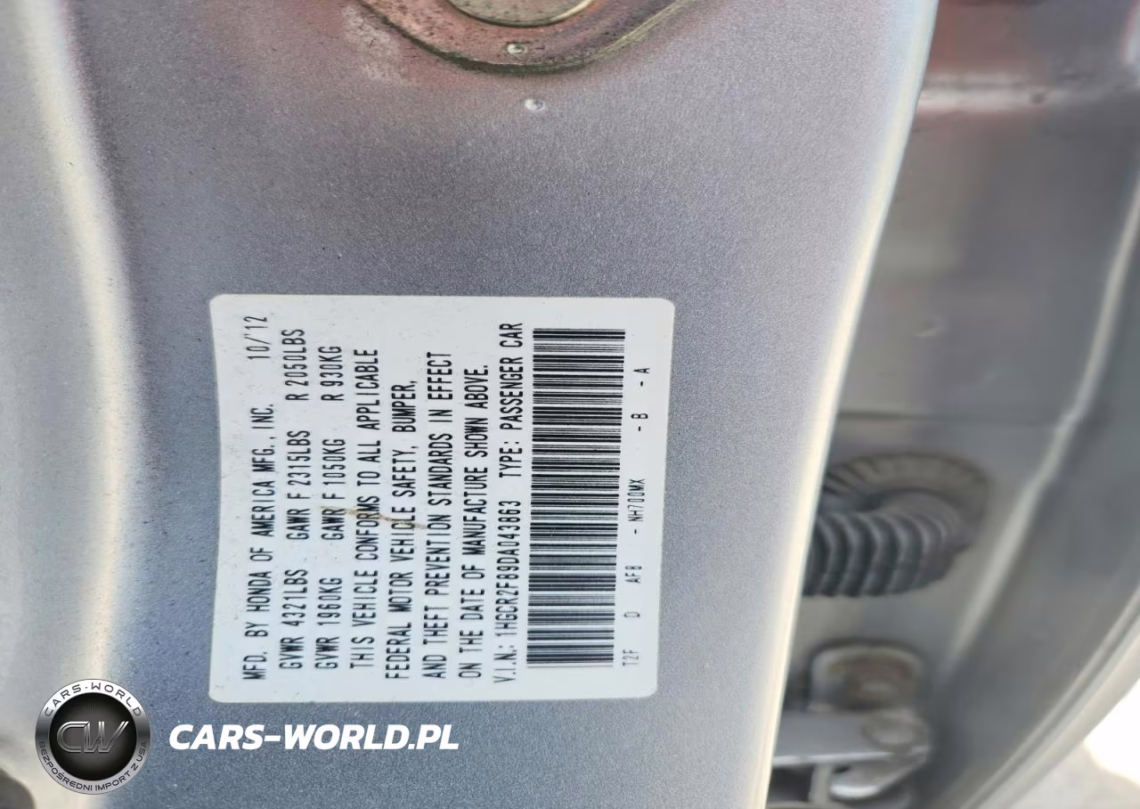 2013 Honda Accord Exl VIN:1HGCR2F89DA043863 - 12