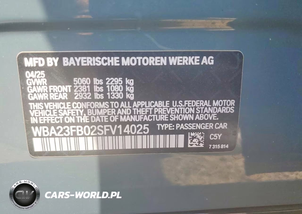 2025 BMW 430I Gran Coupe VIN:WBA23FB02SFV14025 - 12