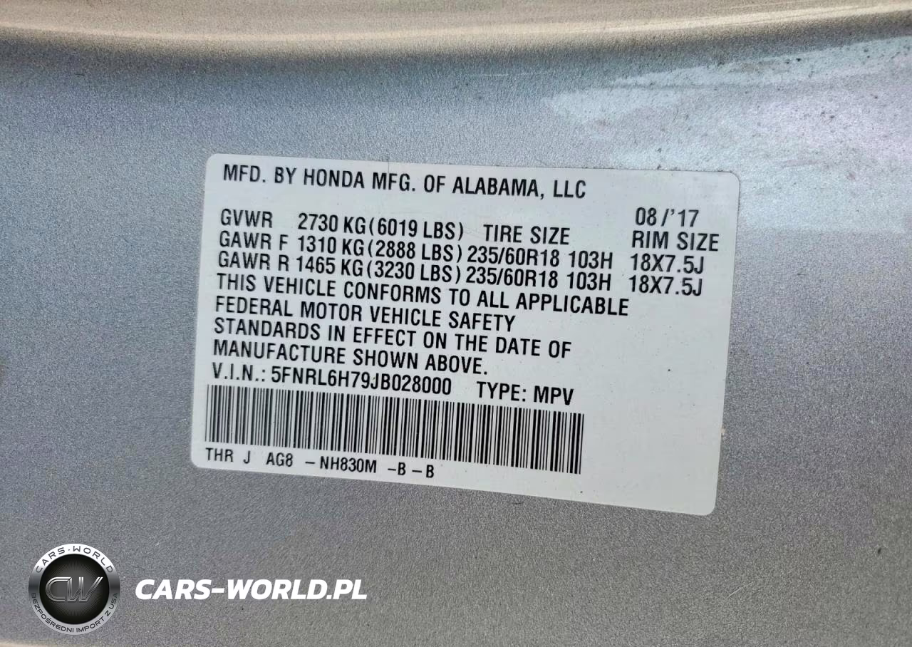 2018 Honda Odyssey Exl VIN:5FNRL6H79JB028000 - 14