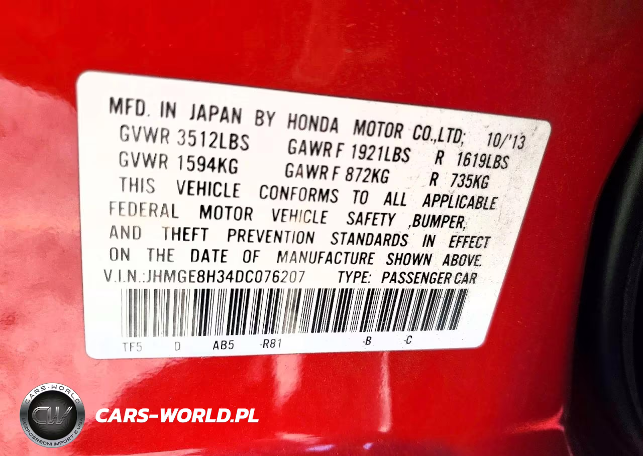 2013 Honda Fit VIN:JHMGE8H34DC076207 - 12