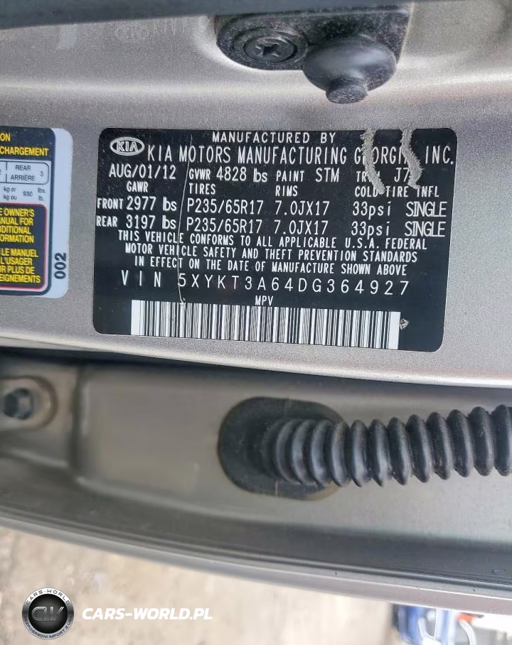 2013 Kia Sorento Lx VIN:5XYKT3A64DG364927 - 13