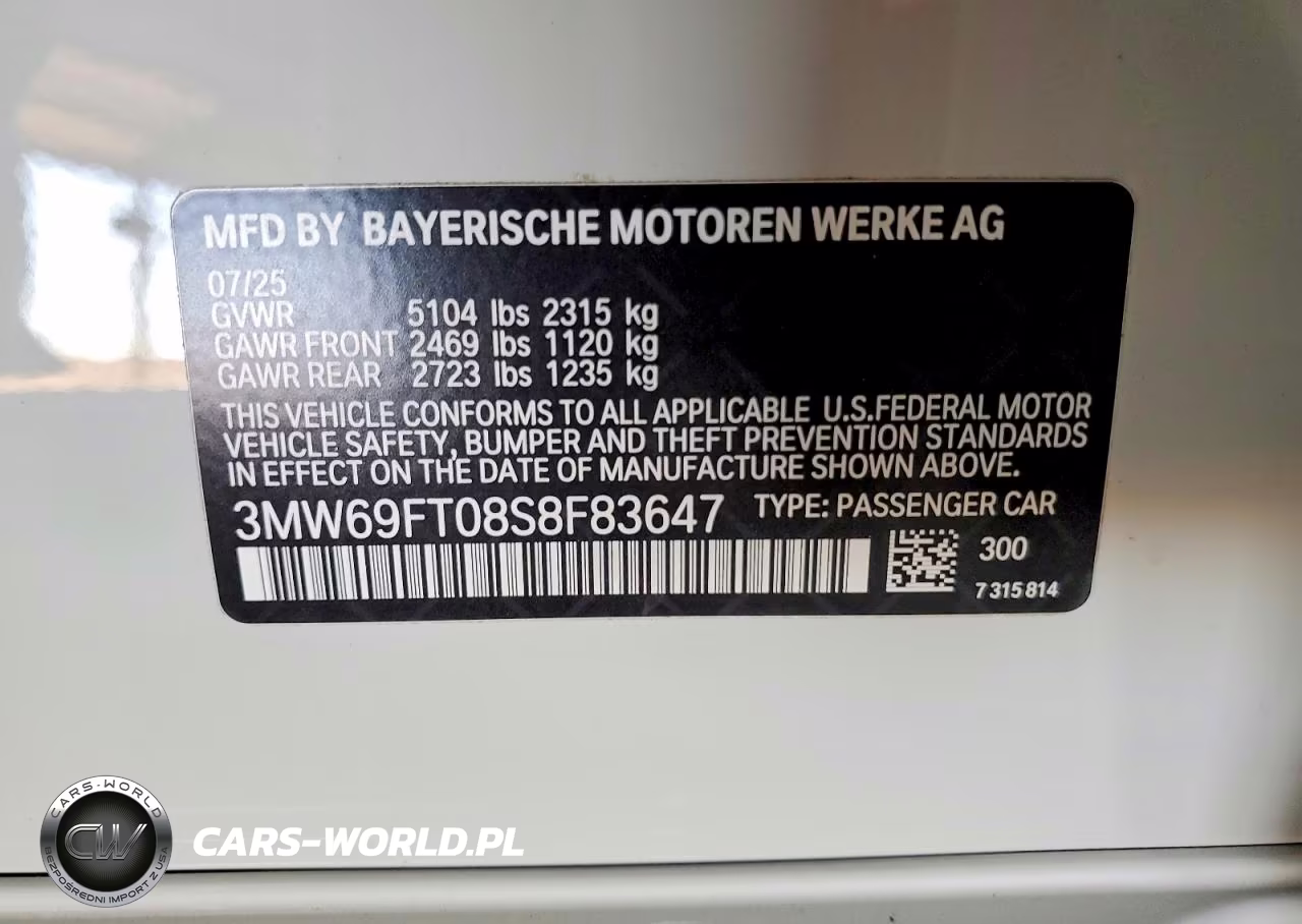 2025 BMW M340Xi VIN:3MW69FT08S8F83647 - 12