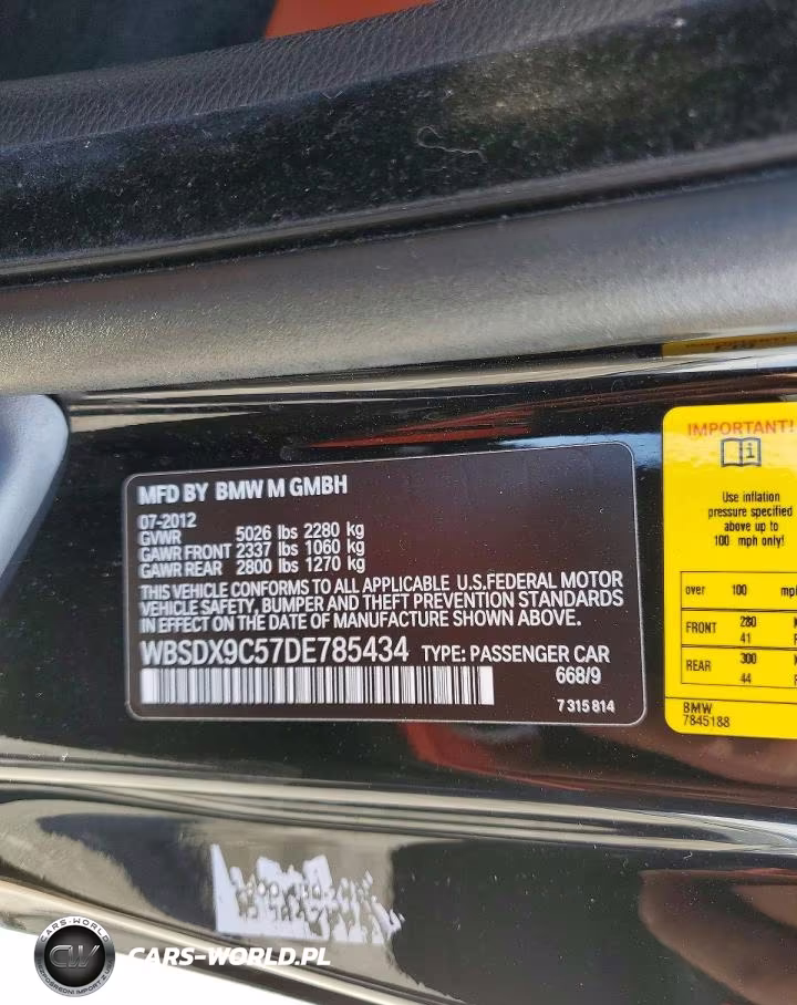 2013 BMW M3 VIN:WBSDX9C57DE785434 - 12