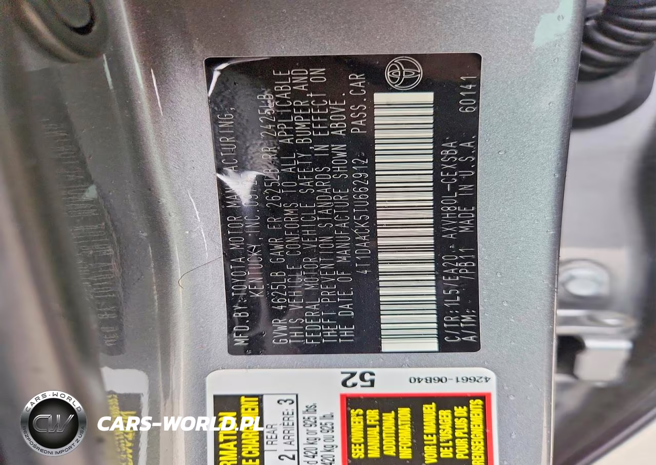 2026 Toyota Camry Se VIN:4T1DAACK5TU662912 - 12