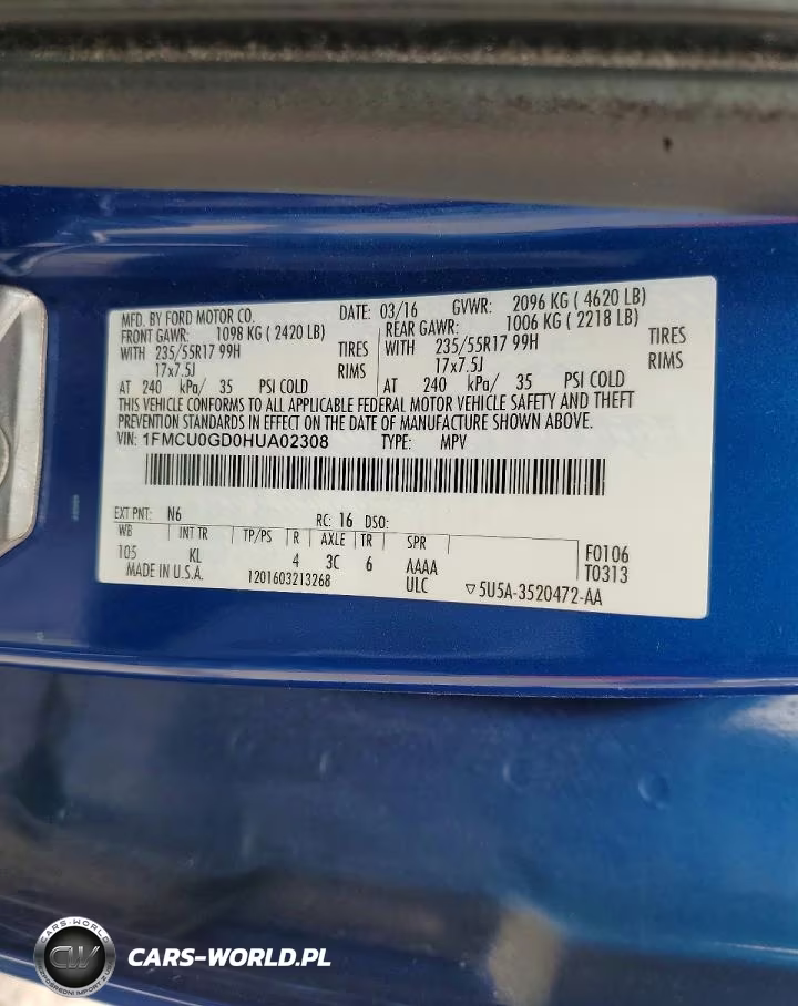 2017 Ford Escape Se VIN:1FMCU0GD0HUA02308 - 14