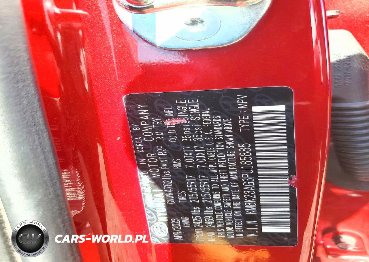 2023 Hyundai Kona Se VIN:KM8K23AG3PU185885 - 12