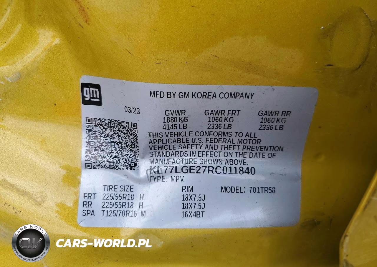 2024 Chevrolet Trax 1Rs VIN:KL77LGE27RC011840 - 13