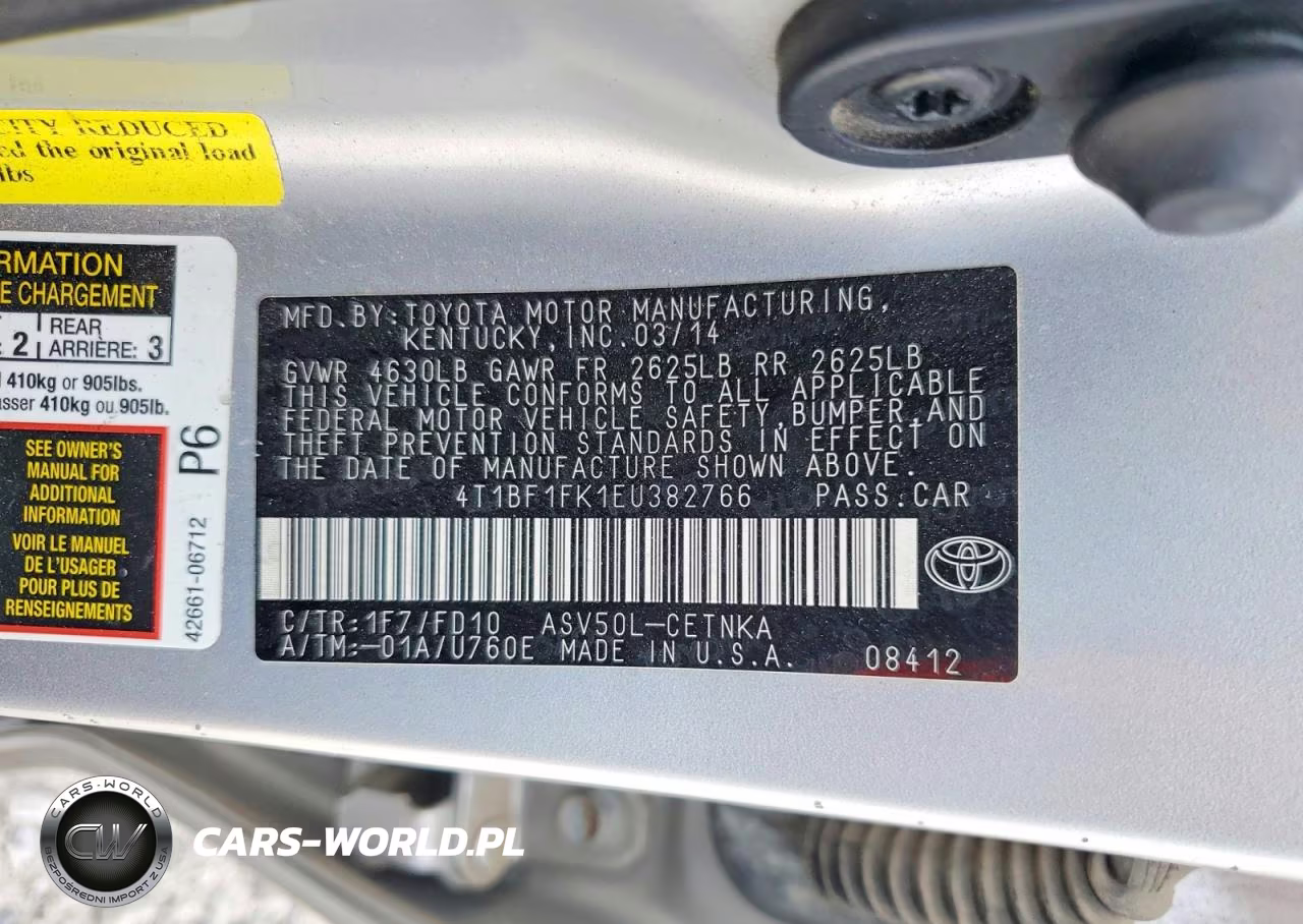 2014 Toyota Camry Le VIN:4T1BF1FK1EU382766 - 13