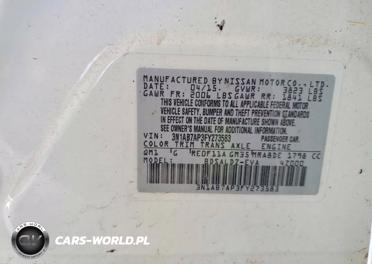 2015 Nissan Sentra Sv VIN:3N1AB7AP3FY273583 - 12