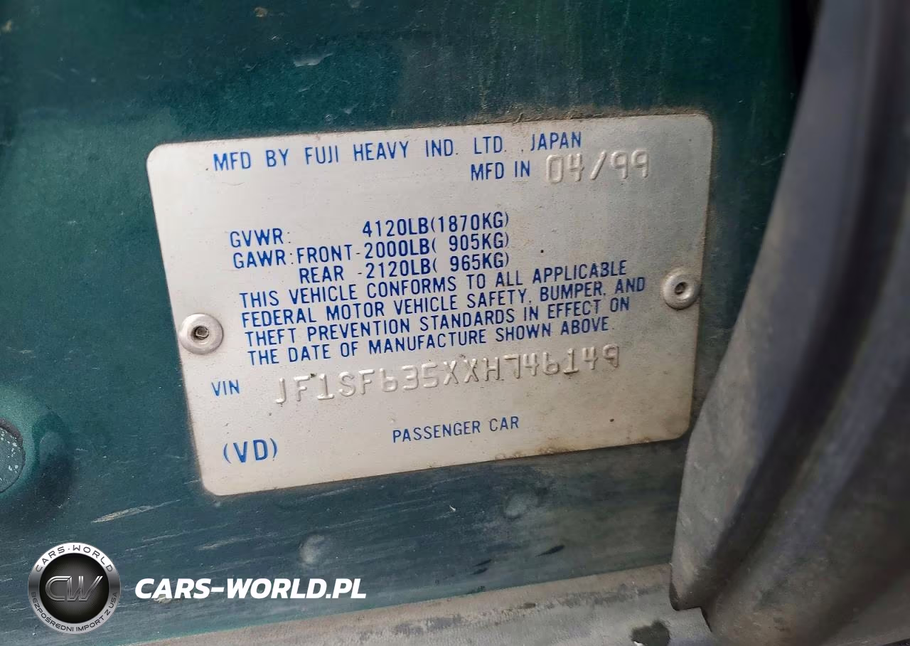 1999 Subaru Forester L VIN:JF1SF635XXH746149 - 12