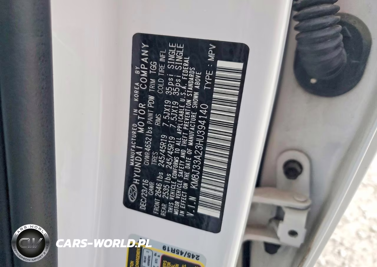 2017 Hyundai Tucson Sport VIN:KM8J33A23HU394140 - 13