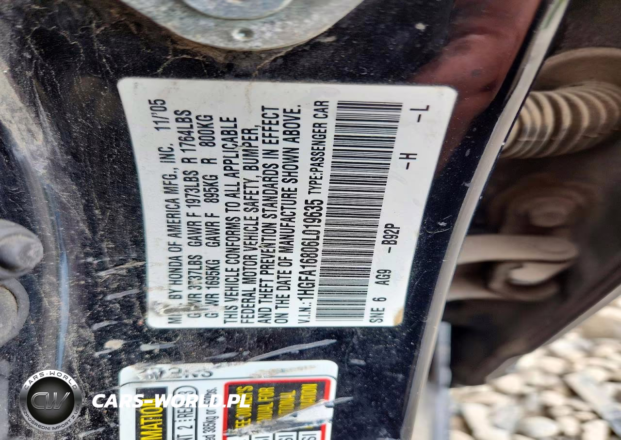 2006 Honda Civic Ex VIN:1HGFA16806L019635 - 12
